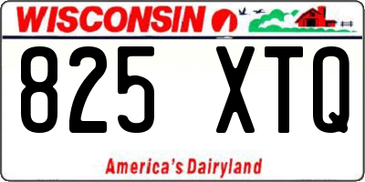 WI license plate 825XTQ