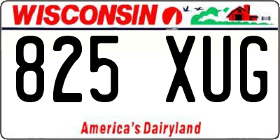 WI license plate 825XUG