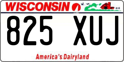 WI license plate 825XUJ