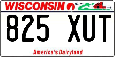 WI license plate 825XUT