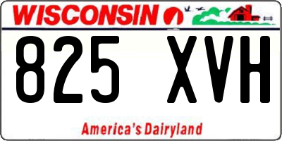 WI license plate 825XVH
