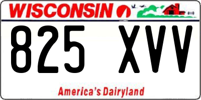 WI license plate 825XVV