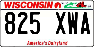WI license plate 825XWA