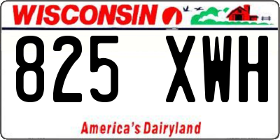WI license plate 825XWH