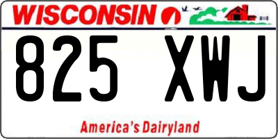 WI license plate 825XWJ
