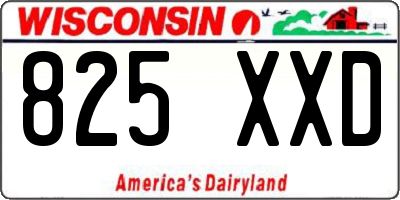 WI license plate 825XXD