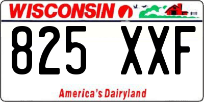 WI license plate 825XXF
