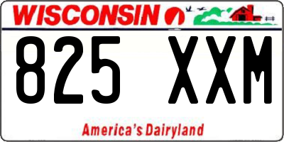 WI license plate 825XXM