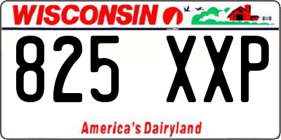 WI license plate 825XXP