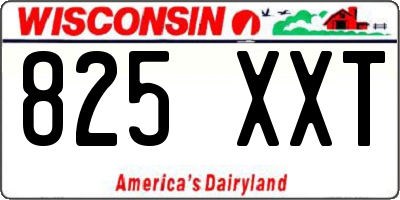 WI license plate 825XXT