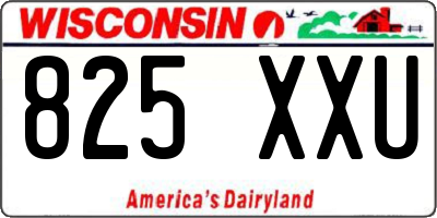 WI license plate 825XXU