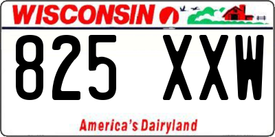 WI license plate 825XXW