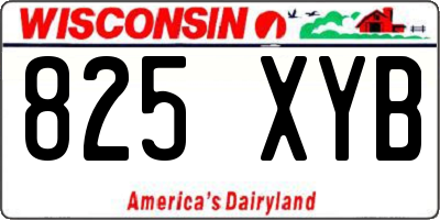 WI license plate 825XYB