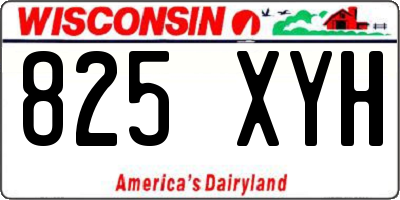 WI license plate 825XYH