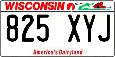 WI license plate 825XYJ