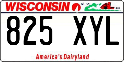 WI license plate 825XYL