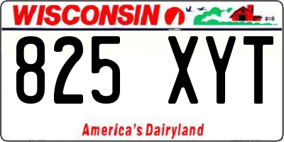 WI license plate 825XYT