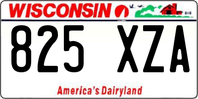 WI license plate 825XZA