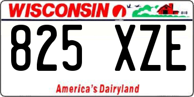 WI license plate 825XZE