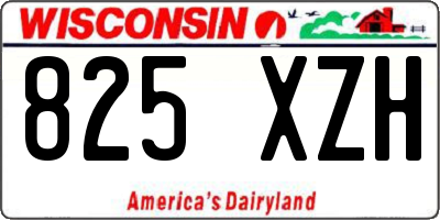 WI license plate 825XZH