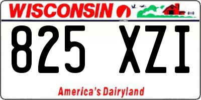 WI license plate 825XZI