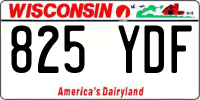 WI license plate 825YDF