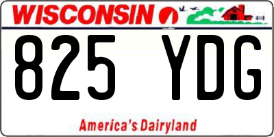WI license plate 825YDG