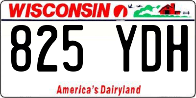 WI license plate 825YDH