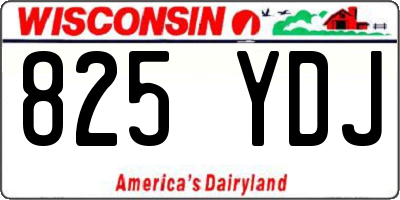 WI license plate 825YDJ