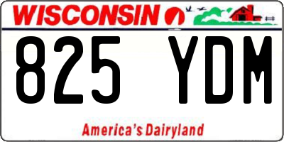 WI license plate 825YDM