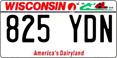 WI license plate 825YDN