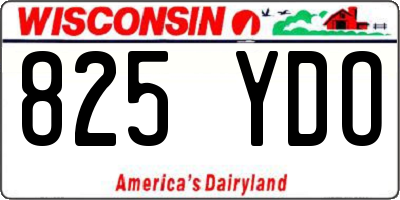 WI license plate 825YDO