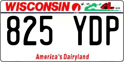WI license plate 825YDP