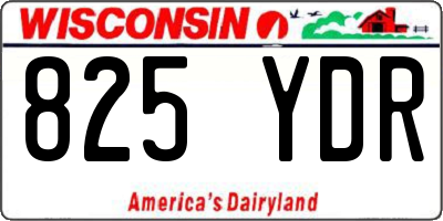 WI license plate 825YDR