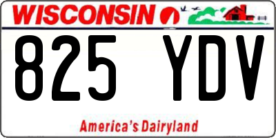 WI license plate 825YDV
