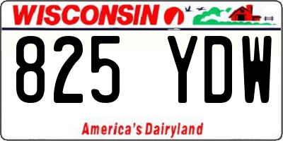 WI license plate 825YDW