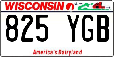 WI license plate 825YGB