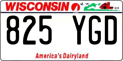 WI license plate 825YGD