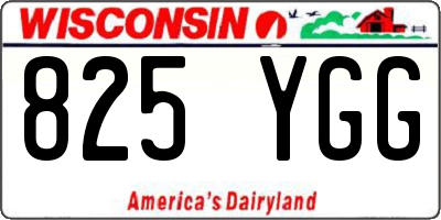 WI license plate 825YGG