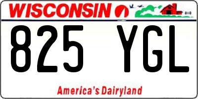WI license plate 825YGL
