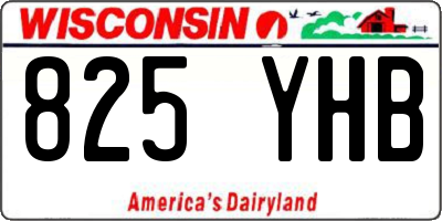 WI license plate 825YHB