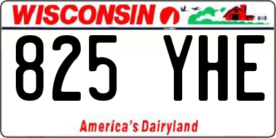 WI license plate 825YHE