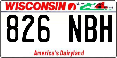WI license plate 826NBH