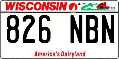 WI license plate 826NBN