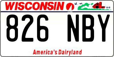 WI license plate 826NBY