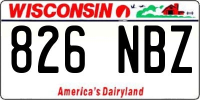 WI license plate 826NBZ