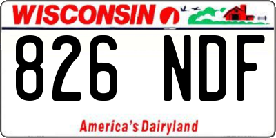 WI license plate 826NDF