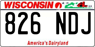 WI license plate 826NDJ