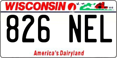 WI license plate 826NEL