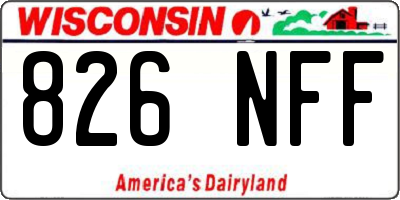 WI license plate 826NFF